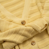 Sophia Yellow Cotton Cardigan