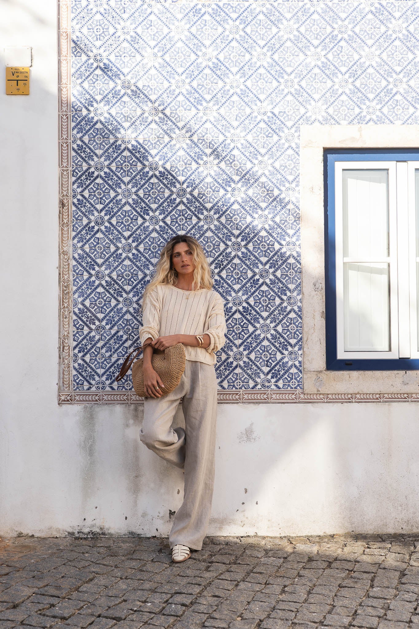 Sofie Beige Linen Sweater
