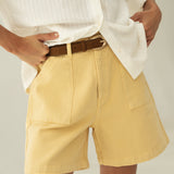 Karla Yellow Denim Shorts