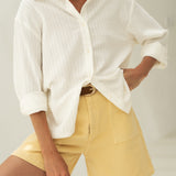 Karla Yellow Denim Shorts