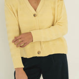 Sophia Yellow Cotton Cardigan