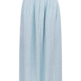 Freya Light Blue Linen Skirt
