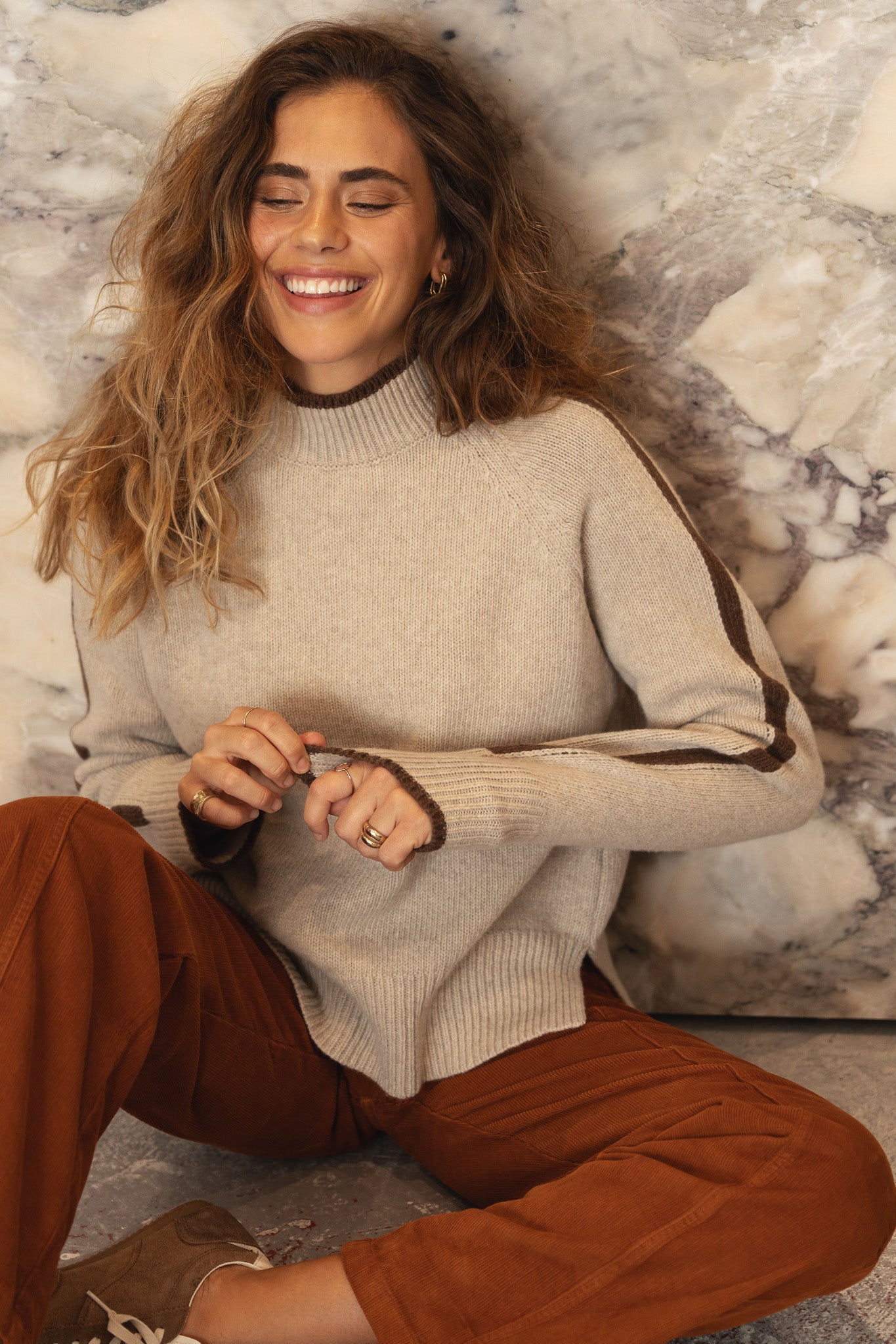 Agnes Beige Sweater - Näz - Sustainable Fashion Made in Portugal