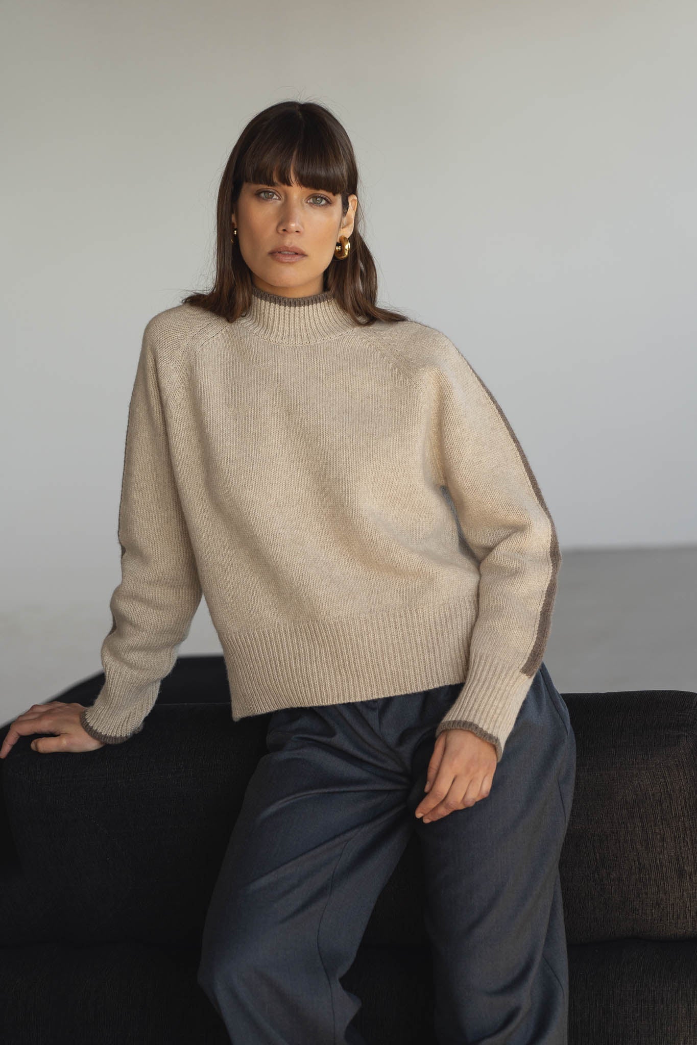 Agnes Beige Sweater - Näz - Sustainable Fashion Made in Portugal