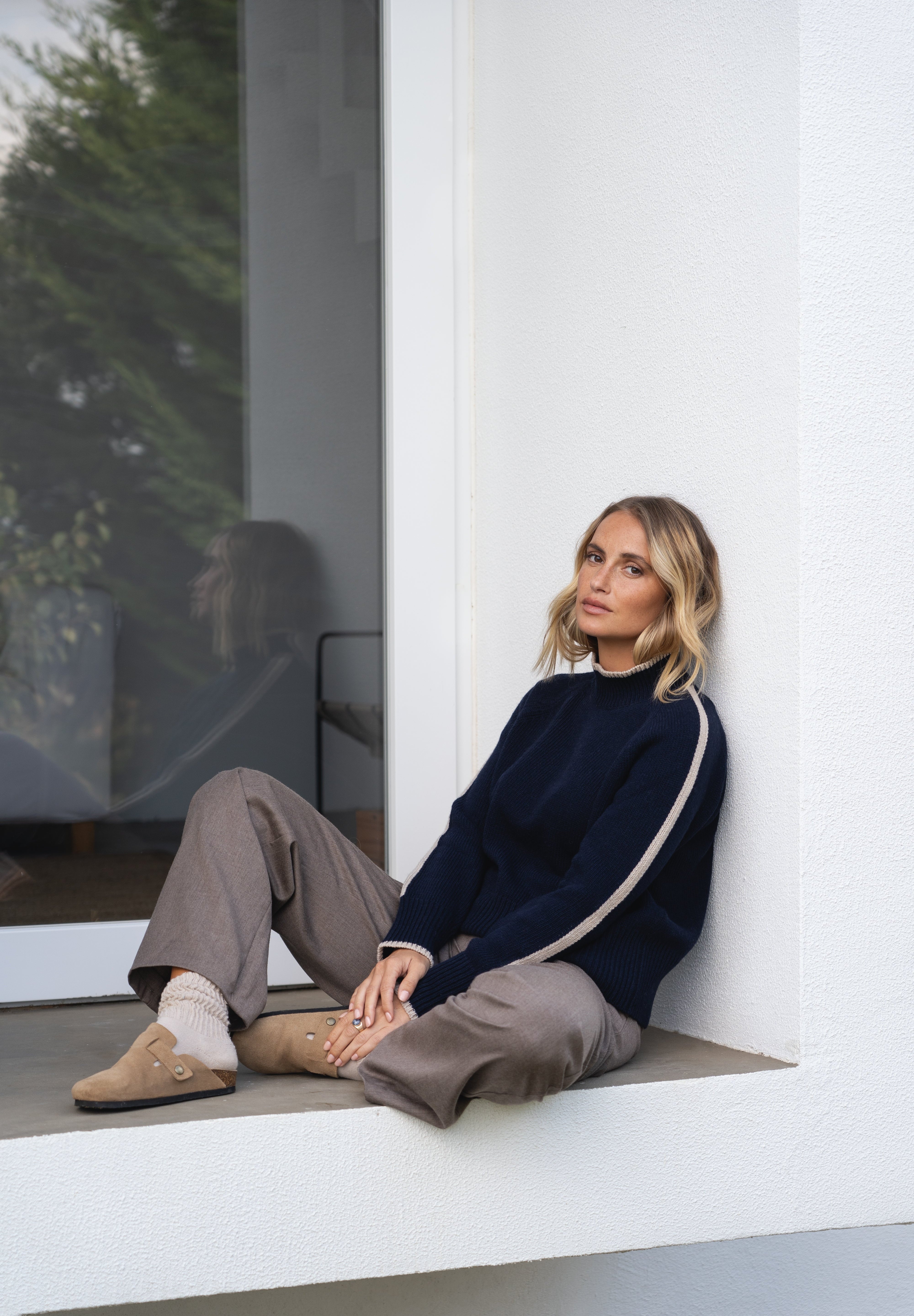 Agnes Navy Sweater - Näz-Sustainable Fashion Made in Portugal
