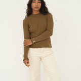 Ava Olive Turtleneck - Näz - Sustainable Fashion Made in Portugal