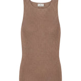 Claire Mocha Halter Knit Top - Näz-Sustainable Fashion Made in Portugal
