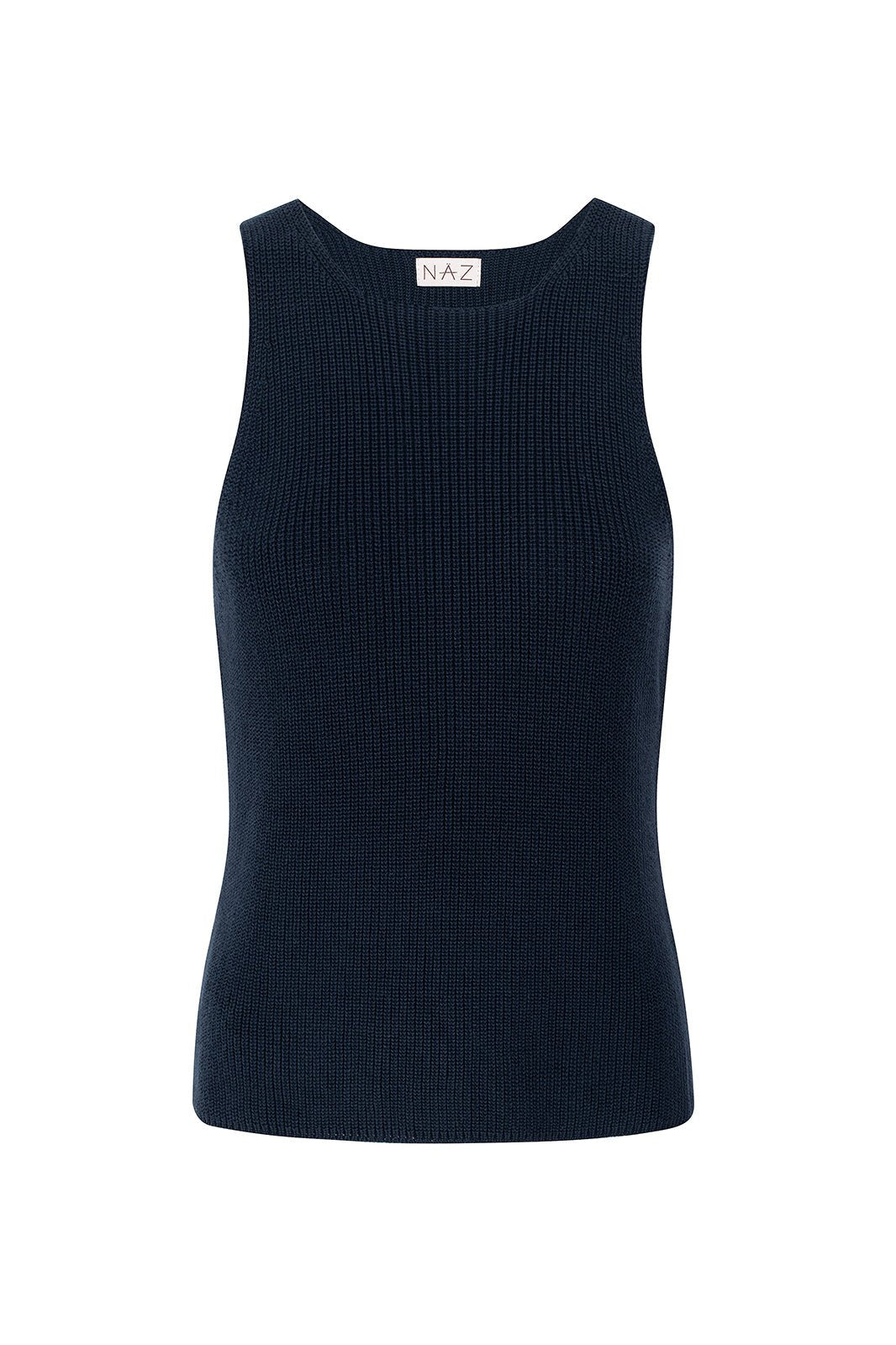 Claire Navy Halter Knit Top - Näz - Sustainable Fashion Made in Portugal