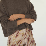 Claudia Alpaca Brown Crewneck - Näz - Sustainable Fashion Made in Portugal