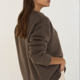 Claudia Alpaca Brown Jumper - Näz - Sustainable Fashion Made in Portugal
