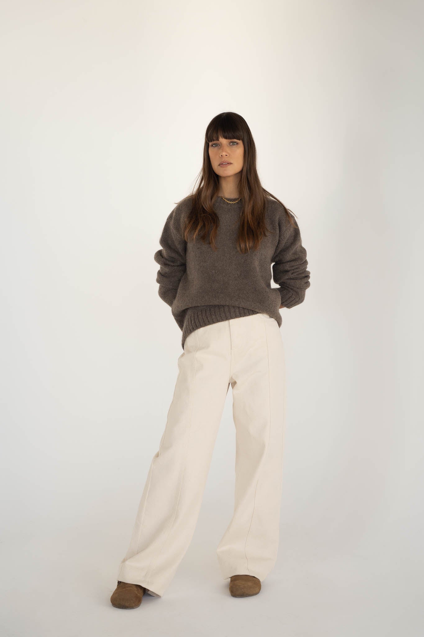 Claudia Alpaca Brown Jumper - Näz - Sustainable Fashion Made in Portugal