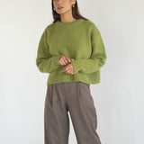 Claudia Alpaca Pistachio Crewneck - Näz - Sustainable Fashion Made in Portugal