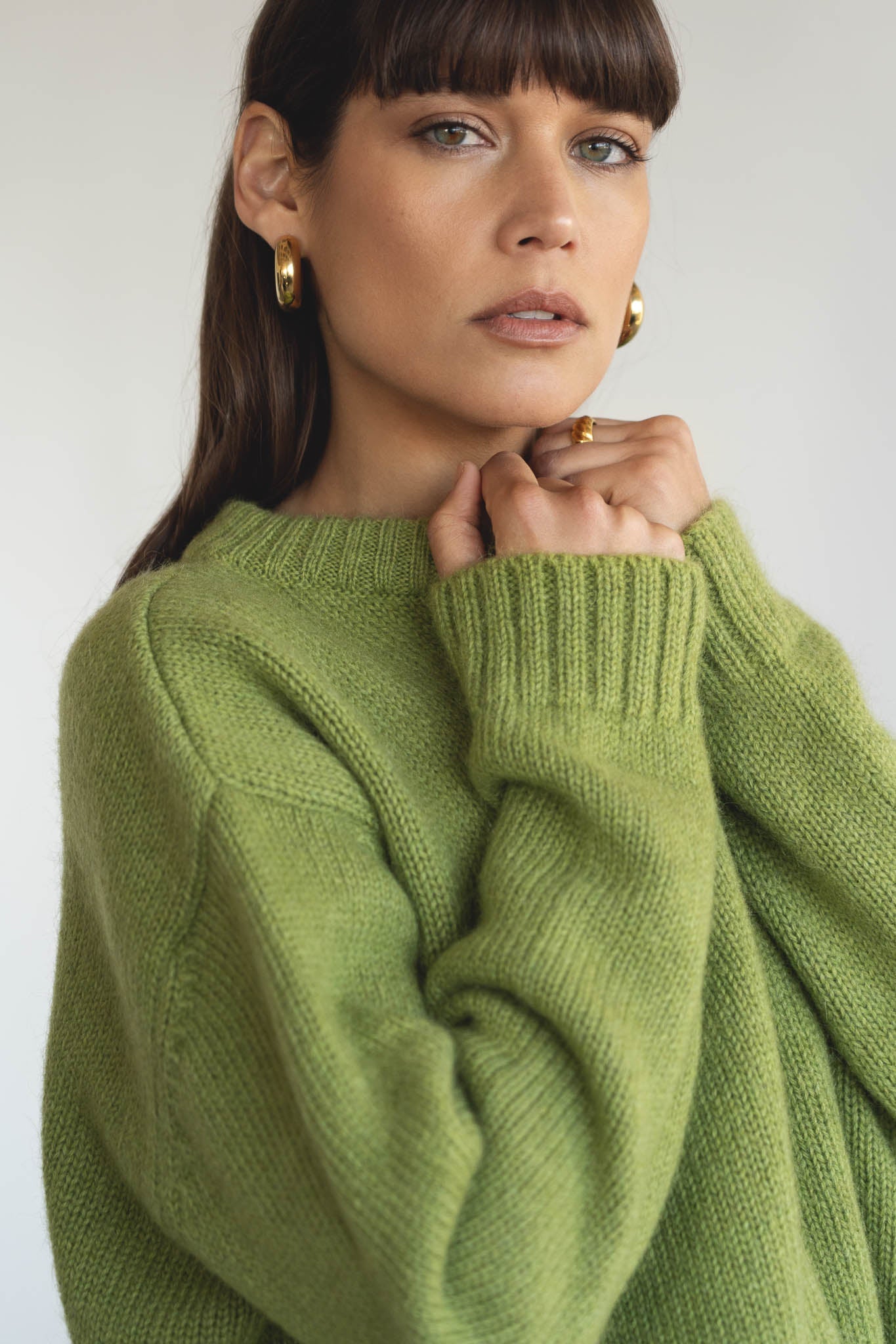 Claudia Alpaca Pistachio Crewneck - Näz - Sustainable Fashion Made in Portugal