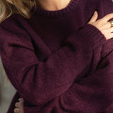 Claudia Eggplant Alpaca Jumper - Näz-Sustainable Fashion Made in Portugal