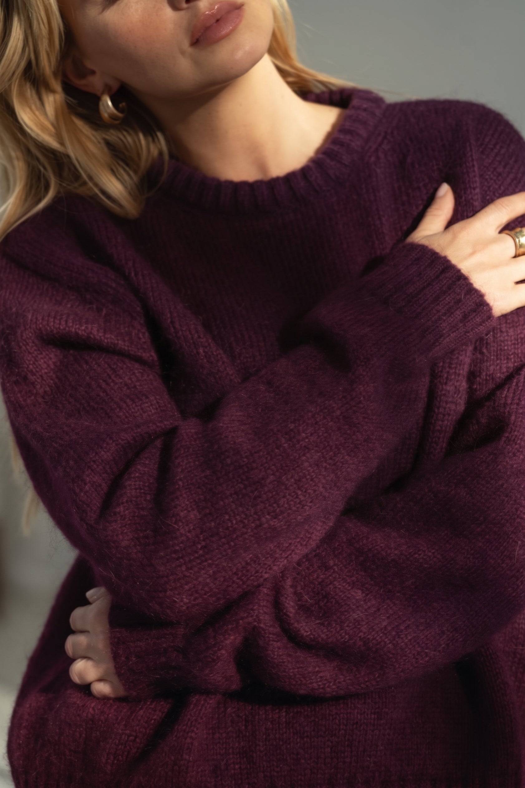 Claudia Eggplant Alpaca Jumper - Näz-Sustainable Fashion Made in Portugal