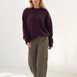 Claudia Eggplant Alpaca Jumper - Näz-Sustainable Fashion Made in Portugal