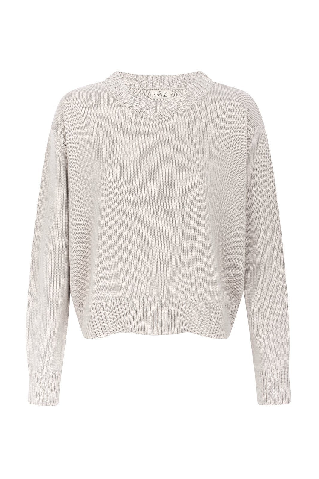 Claudia Grey Cotton Crewneck - Näz - Sustainable Fashion Made in Portugal