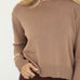 Claudia Mocha Cotton Crewneck - Näz-Sustainable Fashion Made in Portugal