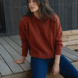 Claudia Orange Merino Neps - Näz-Sustainable Fashion Made in Portugal