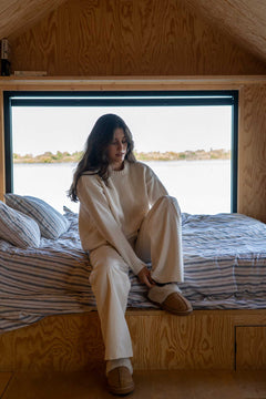 Claudia White Alpaca Crewneck - Näz-Sustainable Fashion Made in Portugal