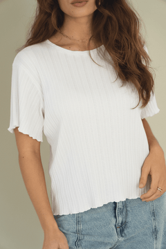 Dawn White Cotton T-shirt - Näz - Sustainable Fashion Made in Portugal