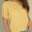 Dawn Yellow Cotton T-shirt - Näz - Sustainable Fashion Made in Portugal