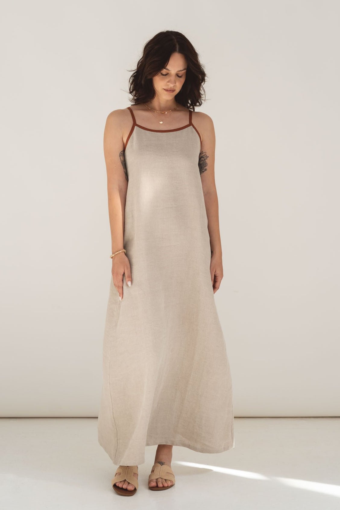 Eline Natural Linen Dress - Näz - Sustainable Fashion Made in Portugal