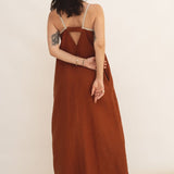 Eline Terracota Linen Dress - Näz - Sustainable Fashion Made in Portugal