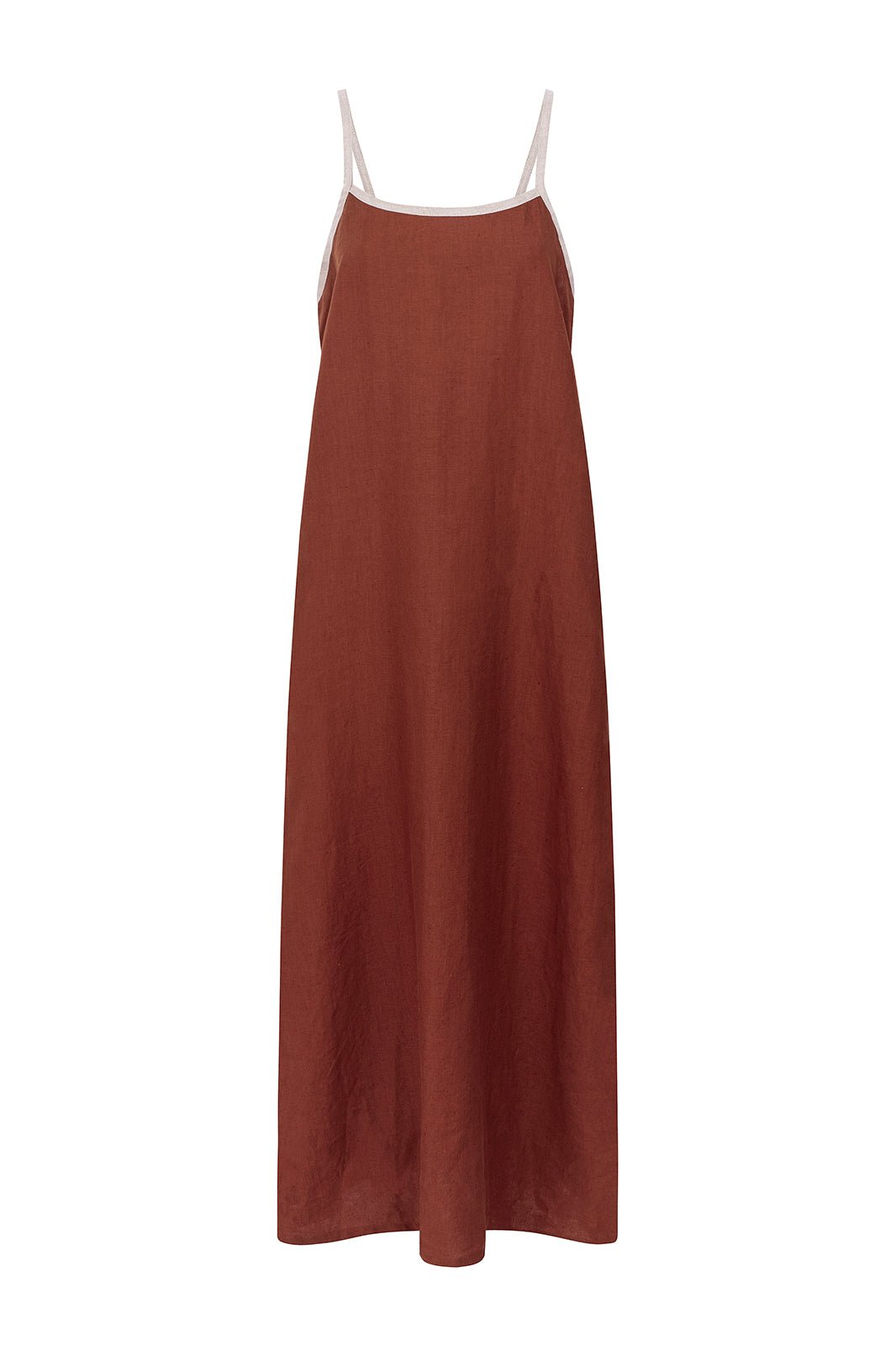 Eline Terracota Linen Dress - Näz - Sustainable Fashion Made in Portugal