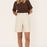 Elise White Tencel Shorts - Näz - Sustainable Fashion Made in Portugal