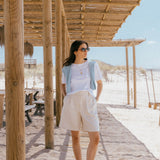 Elise White Tencel Shorts - Näz - Sustainable Fashion Made in Portugal