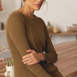 Ella Olive Rib Dress - Näz - Sustainable Fashion Made in Portugal