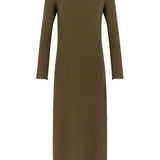 Ella Olive Rib Dress - Näz - Sustainable Fashion Made in Portugal