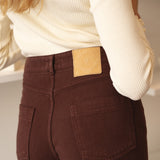 Elsa Brown Denim Trousers - Näz - Sustainable Fashion Made in Portugal