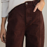 Elsa Brown Denim Trousers - Näz - Sustainable Fashion Made in Portugal