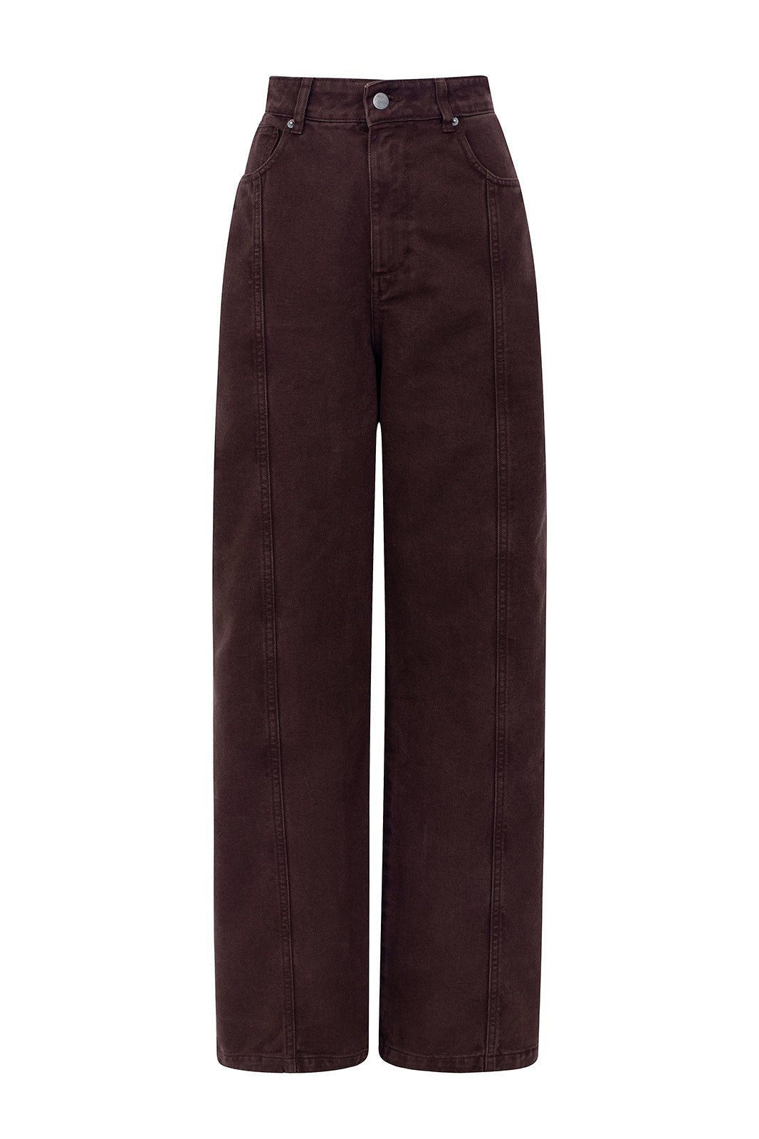 Elsa Brown Denim Trousers - Näz - Sustainable Fashion Made in Portugal