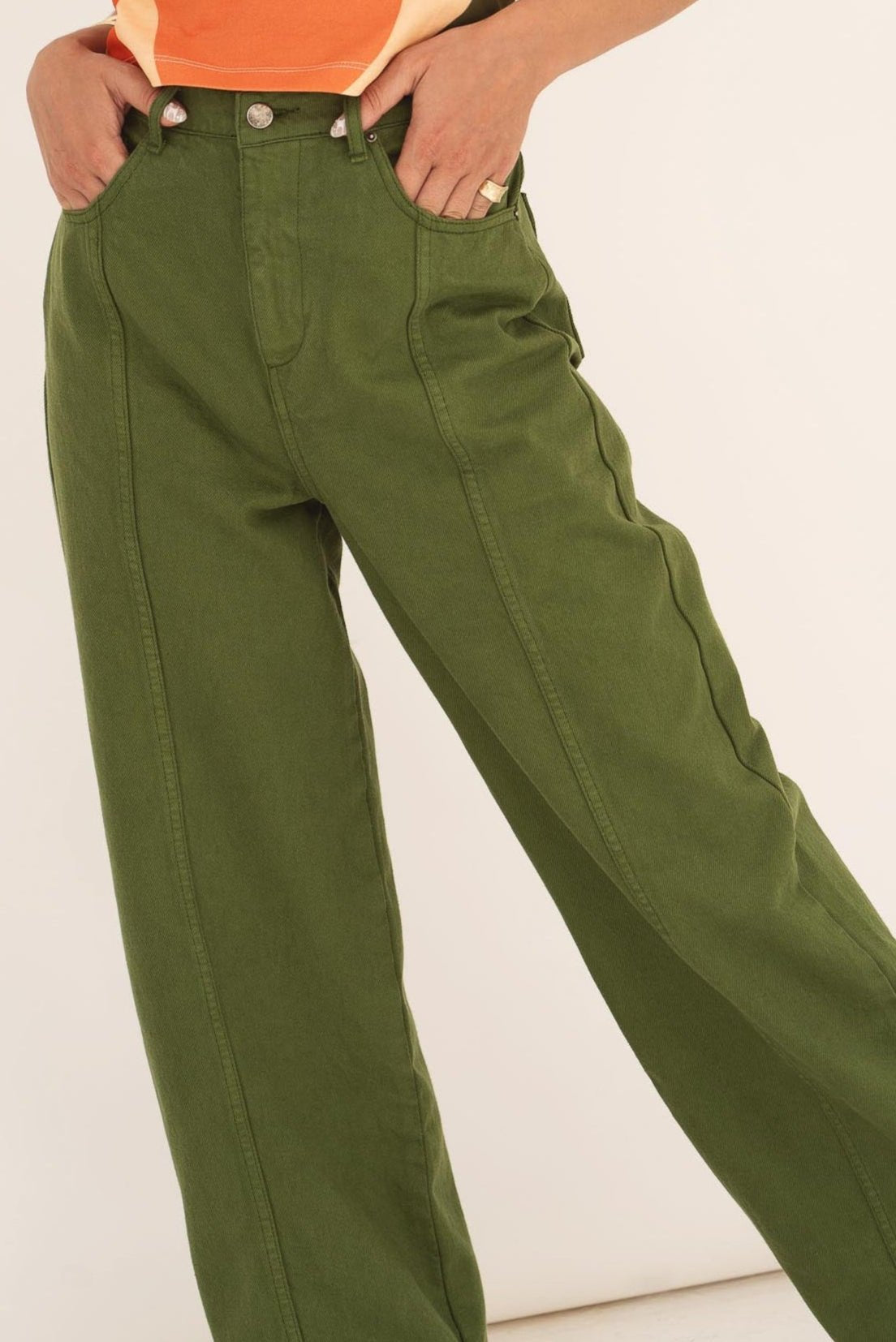 Elsa Green Denim Trousers - Näz - Sustainable Fashion Made in Portugal
