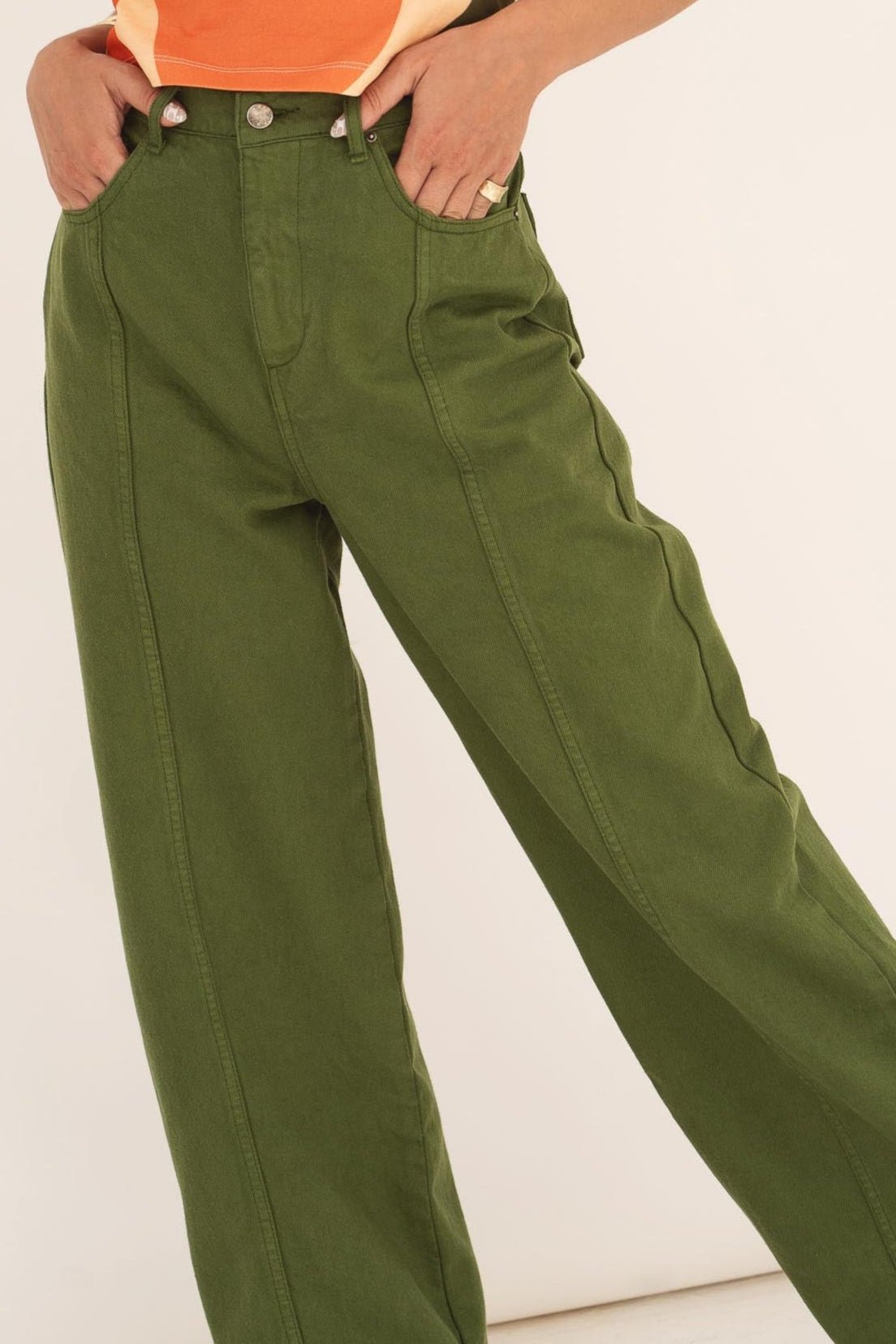 Elsa Green Denim Trousers - Näz - Sustainable Fashion Made in Portugal