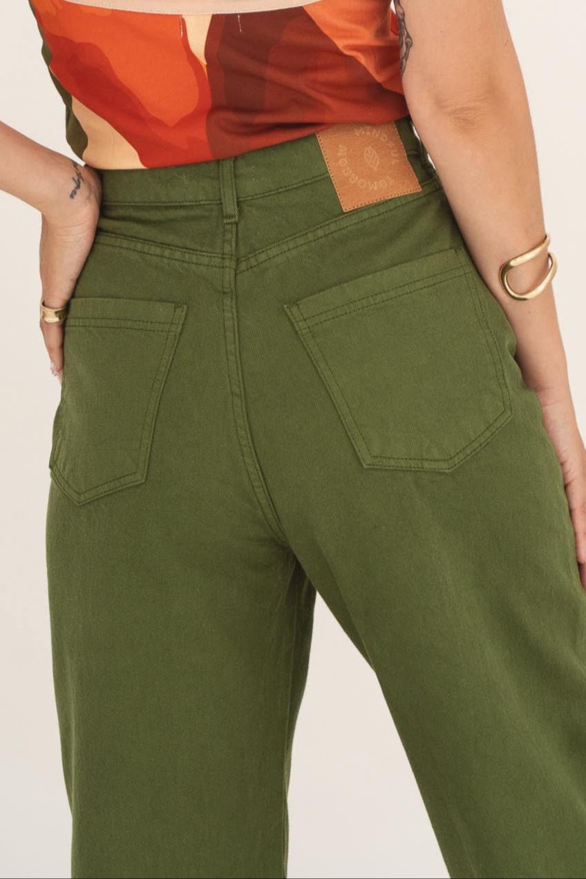 Elsa Green Denim Trousers - Näz - Sustainable Fashion Made in Portugal