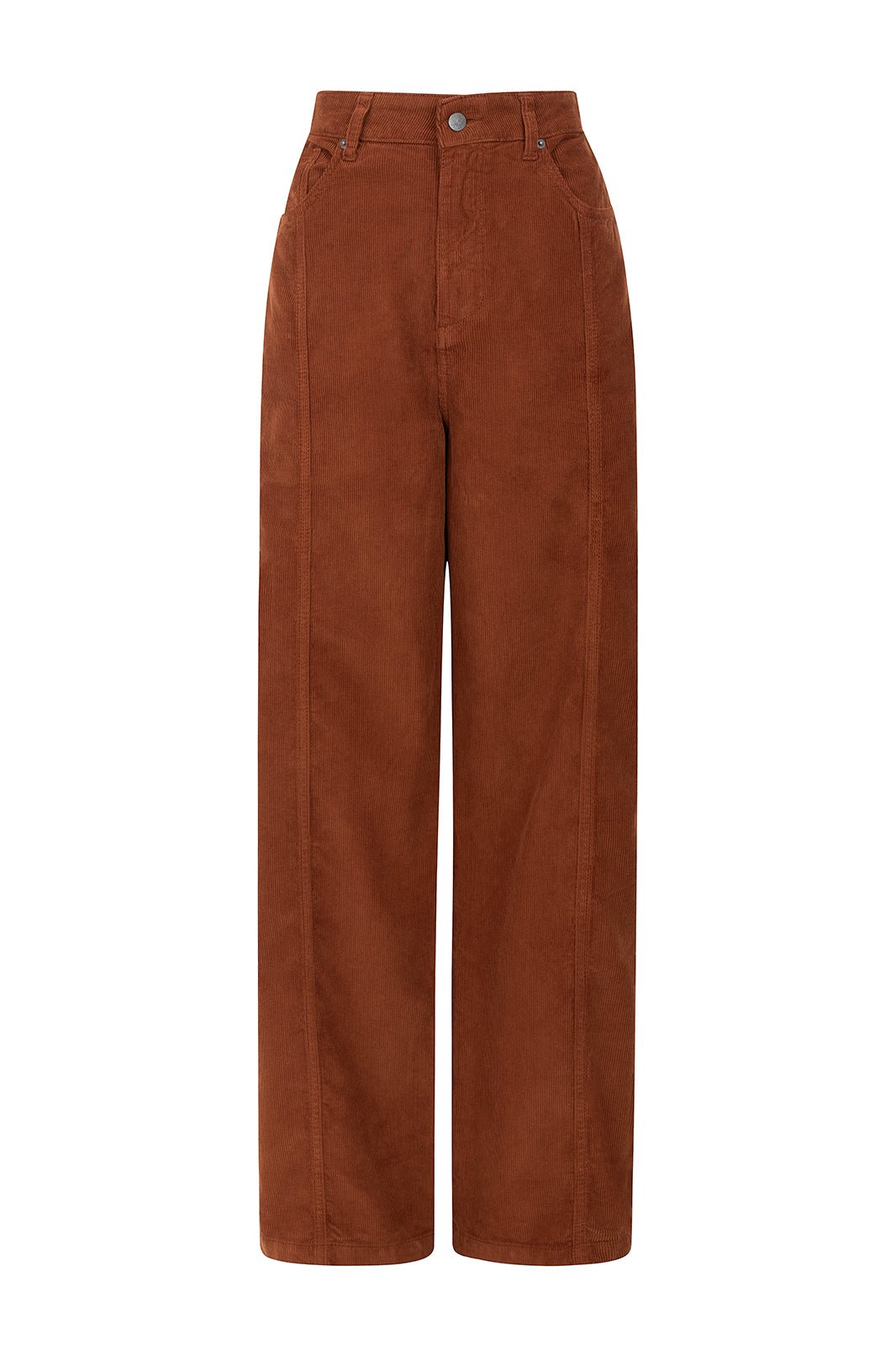 Elsa Orange Corduroy Trousers - Näz - Sustainable Fashion Made in Portugal