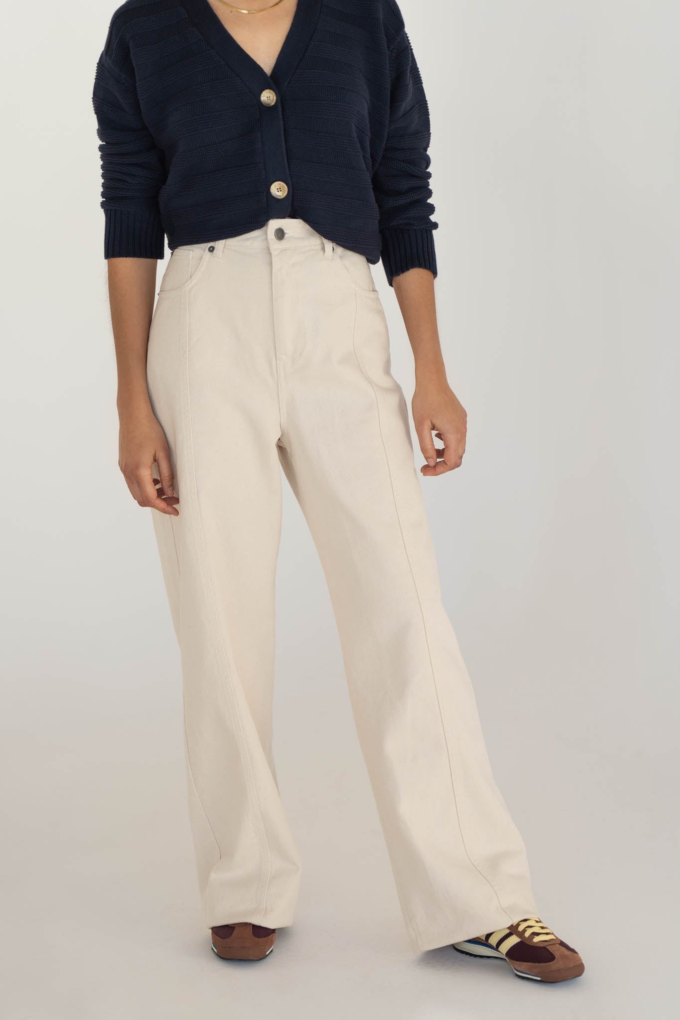 Elsa White Denim Trousers - Näz - Sustainable Fashion Made in Portugal