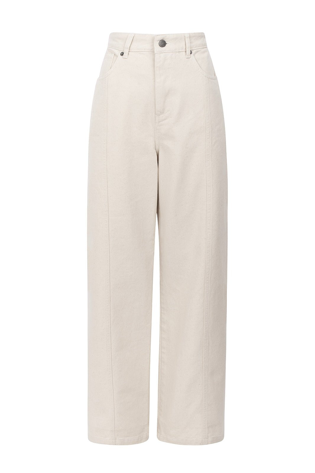 Elsa White Denim Trousers - Näz - Sustainable Fashion Made in Portugal