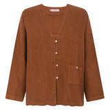 Emilia Brown Linen Shirt - Näz - Sustainable Fashion Made in Portugal