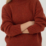 Emma Merino Neps Orange - Näz-Sustainable Fashion Made in Portugal
