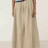 Freya Beige Linen Skirt - Näz - Sustainable Fashion Made in Portugal