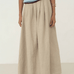 Freya Beige Linen Skirt - Näz - Sustainable Fashion Made in Portugal