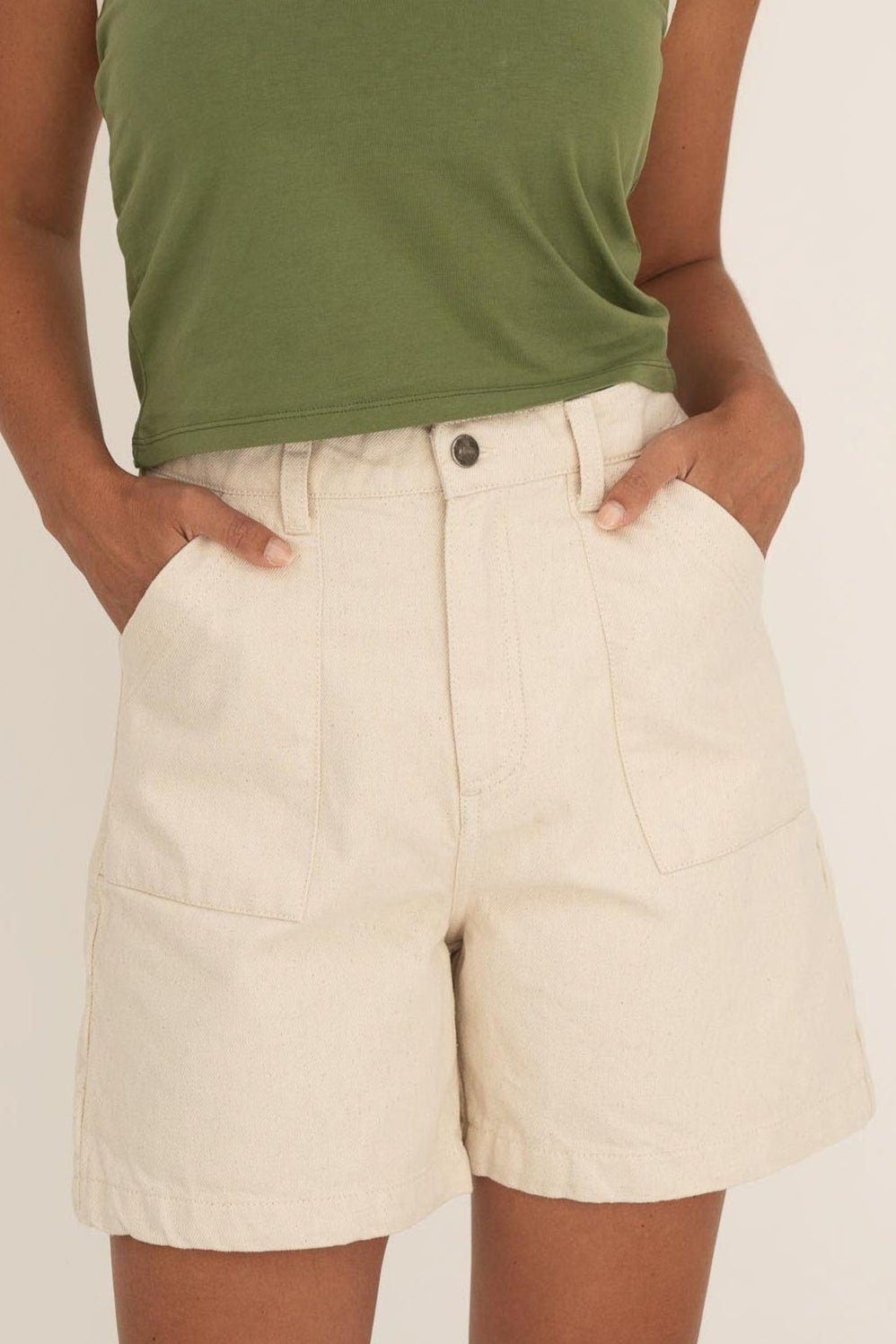 Karla White Denim Shorts - Näz - Sustainable Fashion Made in Portugal