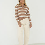 Leo Beige Cotton Polo - Näz-Sustainable Fashion Made in Portugal