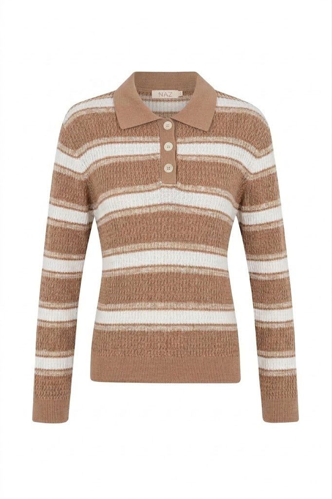 Leo Beige Cotton Polo - Näz-Sustainable Fashion Made in Portugal