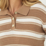 Leo Beige Cotton Polo - Näz-Sustainable Fashion Made in Portugal